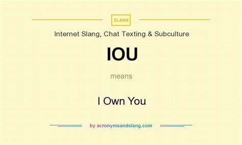 iou slang.